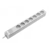 Rittal 7240510 1U 19-calowy PDU rackowy, 7x gniazda CEE 7/5, 230V 16A, kabel 2m, szary