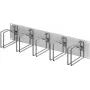 RITTAL 7996.626 19-calowy panel do zarządzania kablami 2U z 5 metalowymi uchwytami prowadzącymi 120x60 mm, jasnoszary RAL 7035