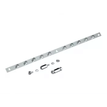 Rittal SZ 2413.375 Płaski szynoprzewód, 10 przyłączy, stal, 375 mm, 100 A, 690 V AC