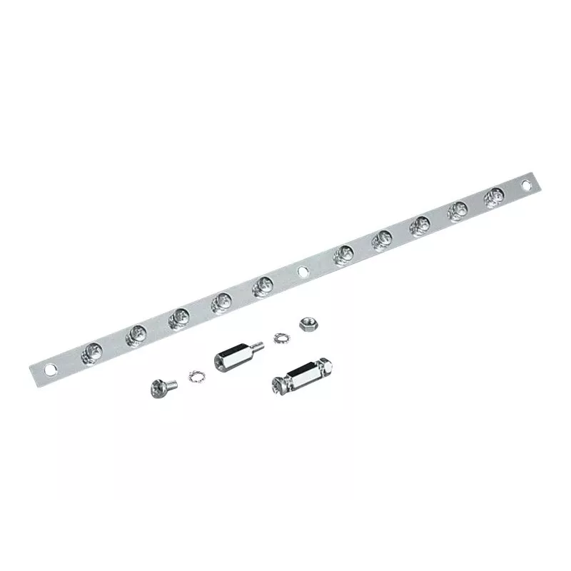 Rittal SZ 2413.375 Płaski szynoprzewód, 10 przyłączy, stal, 375 mm, 100 A, 690 V AC
