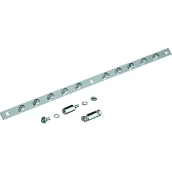Rittal SZ 2413.375 Płaski szynoprzewód, 10 przyłączy, stal, 375 mm, 100 A, 690 V AC