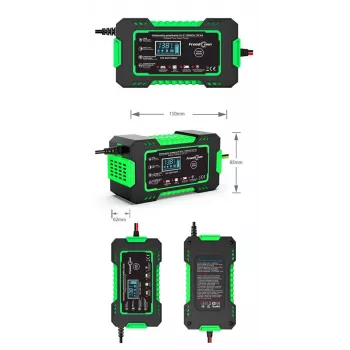 RJ TIANYE FreedConn RJ-C 120501A 12V 6A inteligentna automatyczna ładowarka do akumulatorów kwasowo-ołowiowych AGM GEL EFB z wyświetlaczem LCD