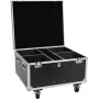 Roadinger Flight Case na 4x THA-100F MK3 z kółkami, czarny, 885x780x620 mm, 100 kg