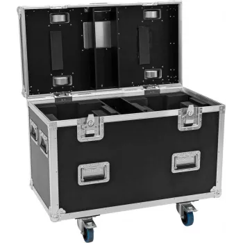 ROADINGER PRO Series Flight Case na 2x Futurelight DMH-190 Moving Heads z kółkami, czarny, 90x48x73 cm