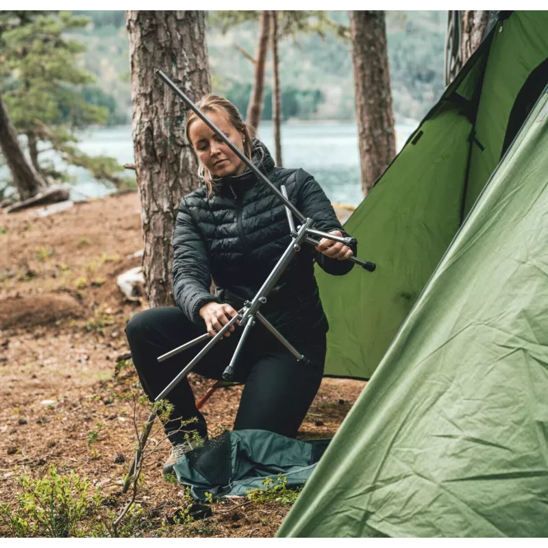 ROBENS Pilgrim Składane Krzesło Kempingowe 120 kg Czarno-Szare