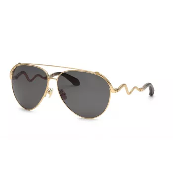 Okulary przeciwsłoneczne damskie Roberto Cavalli SRC090M650300 - Oprawka acetatowa, ochrona UV400, soczewka 65 mm