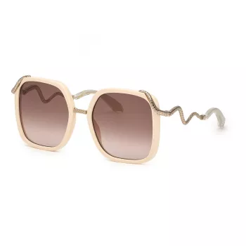 Okulary przeciwsłoneczne Roberto Cavalli Cat Eye dla kobiet SRC003M5509X7 Havana/Brązowy Gradient 55mm