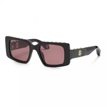 Okulary przeciwsłoneczne damskie Roberto Cavalli Cat Eye SRC039S 51mm złota oprawka brązowe gradientowe soczewki SRC039S51700Y