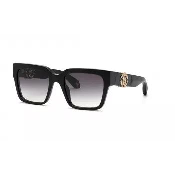 Okulary przeciwsłoneczne damskie Roberto Cavalli SRC040M540700 54mm Motyl Kwadratowy Czarny Szary Gradient UV400