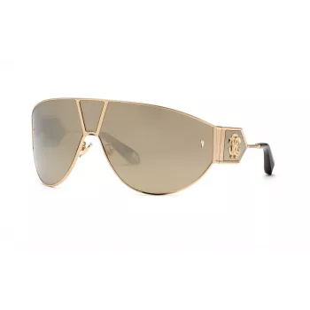 Okulary przeciwsłoneczne damskie Roberto Cavalli SRC093-76300G 76mm szare gradientowe soczewki czarna oprawka