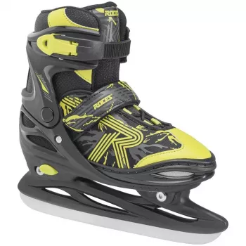 Roces Jokey Ice 3.0 Boy Regulowane Łyżwy Lodowe Czarny Limonkowy 30-33