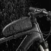 TORBA NA RAMĘ ROWEROWĄ ROCKBROS 1.6L WODOSZCZELNA TWARDA SKORUPA EVA WZÓR WĘGLA CZARNA