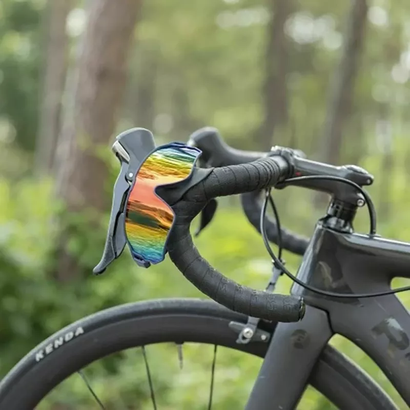 Rockbros 10134PL Polaryzacyjne okulary rowerowe - niebieskie i różowe