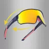 Rockbros 10134PL Polaryzacyjne okulary rowerowe - niebieskie i różowe