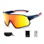Rockbros 10134PL Polaryzacyjne okulary rowerowe - niebieskie i różowe