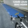 ROCKBROS Elektroniczny dzwonek rowerowy - czarny, 110-120 dB, 4 dźwięki, akumulatorowy, IPX4