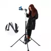 ROCKBROS MP-02 Mini ręczna pompka 100 PSI aluminiowa rama uchwyt na ramę czarny