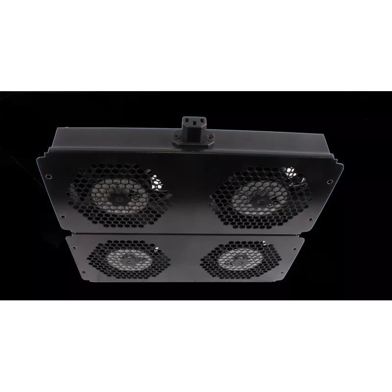 Rockstable 19 inch Cooling Element - Fan Tray - Built-in Fan - Steel - Black - 1 Piece - 2.92 kg (RS19-FT68)