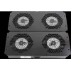Rockstable 19 inch Cooling Element - Fan Tray - Built-in Fan - Steel - Black - 1 Piece - 2.92 kg (RS19-FT68)