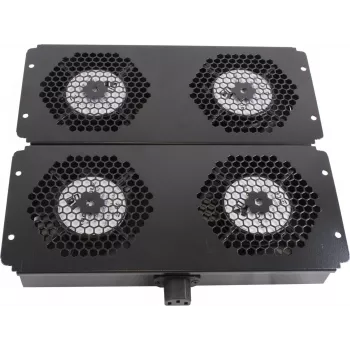 Rockstable 19 inch Cooling Element - Fan Tray - Built-in Fan - Steel - Black - 1 Piece - 2.92 kg (RS19-FT68)