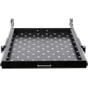Rockstable 1U 19-calowa wysuwana półka rackowa - półka ślizgowa - stal SPCC - czarna - nośność 25 kg (RS19-UH69)