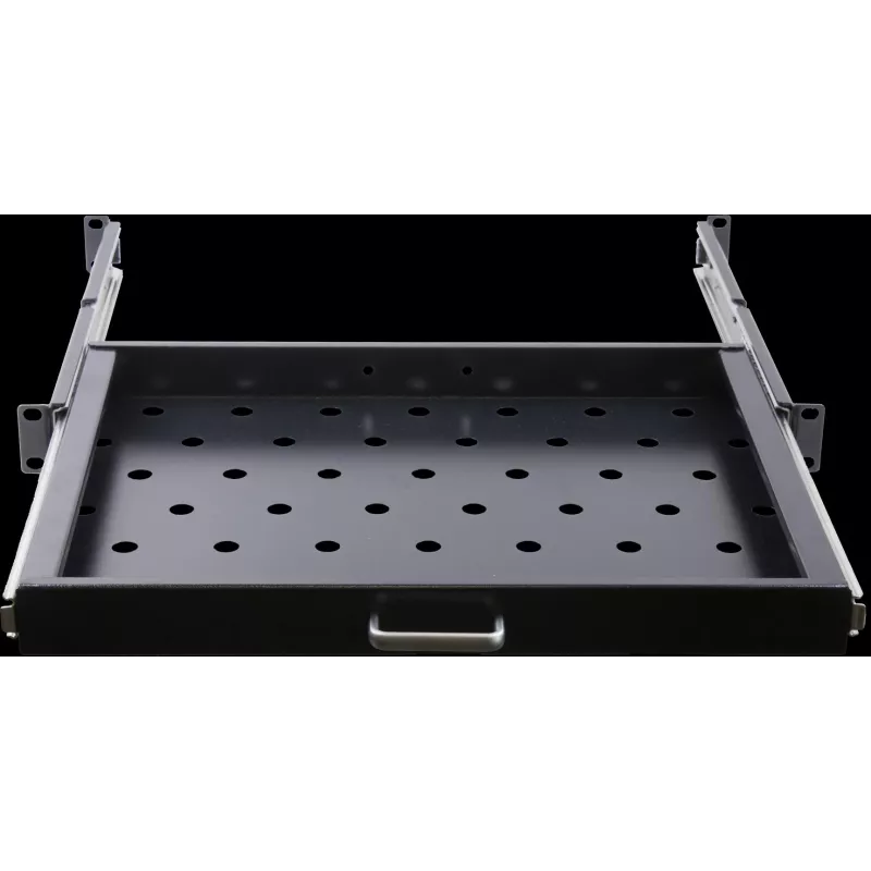 Rockstable 1U 19-calowa wysuwana półka - Półka - Stal SPCC - Czarny - 1 szt. - 3,45 kg (RS19-UH66)
