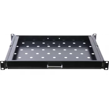 Rockstable 1U 19-calowa wysuwana półka - Półka - Stal SPCC - Czarny - 1 szt. - 3,45 kg (RS19-UH66)