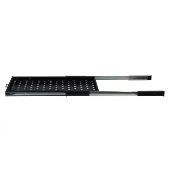 Rockstable 1U 19-calowa wysuwana półka - Sliding Rack Shelf - stal SPCC - czarna - 5,87 kg (RS19-UH612)