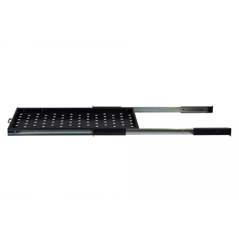 Rockstable 1U 19-calowa wysuwana półka - Sliding Rack Shelf - stal SPCC - czarna - 5,87 kg (RS19-UH612)