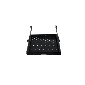 Rockstable 1U 19-calowa wysuwana półka - Sliding Rack Shelf - stal SPCC - czarna - 5,87 kg (RS19-UH612)