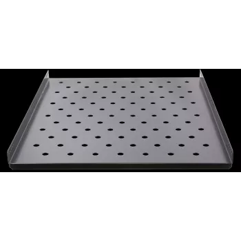 Rockstable 1U 19-calowa stała półka rack, 690 mm głębokości, stal, czarna, nośność 50 kg (RS19-FH69)