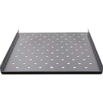 Rockstable 1U 19-calowa stała półka rack, 690 mm głębokości, stal, czarna, nośność 50 kg (RS19-FH69)