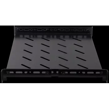 Rockstable 1U 19-calowa Półka Heavy Duty - Stała Półka Rack - Stal SPCC walcowana na zimno - Czarna - Nośność 50 kg - Głębokość 760 mm (RS19-SFH76)