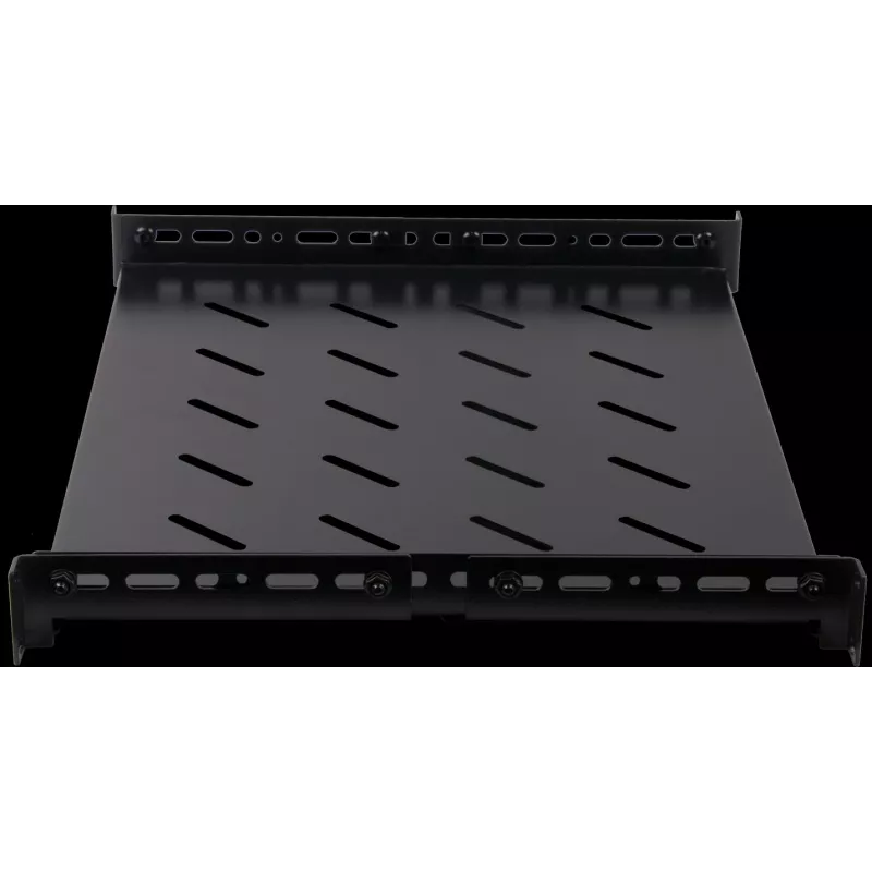 Rockstable 1U 19-calowa Półka Heavy Duty - Stała Półka Rack - Stal SPCC walcowana na zimno - Czarna - Nośność 50 kg - Głębokość 760 mm (RS19-SFH76)