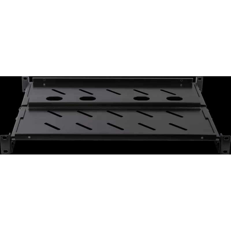 Rockstable 1U 19-calowa Półka Heavy Duty - Stała Półka Rack - Stal SPCC walcowana na zimno - Czarna - Nośność 50 kg - Głębokość 760 mm (RS19-SFH76)