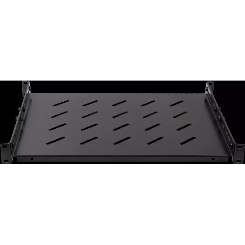 Rockstable 1U 19-calowa Półka Heavy Duty - Stała Półka Rack - Stal SPCC walcowana na zimno - Czarna - Nośność 50 kg - Głębokość 760 mm (RS19-SFH76)