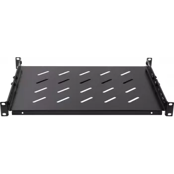 Rockstable 1U 19-calowa Półka Heavy Duty - Stała Półka Rack - Stal SPCC walcowana na zimno - Czarna - Nośność 50 kg - Głębokość 760 mm (RS19-SFH76)