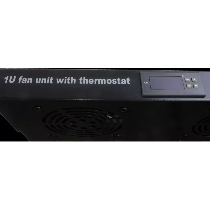 Rockstable 1U 19 Inch Rack Ventilation Unit - Cooling Fan - Built-in Axial Fan - 440 m³/h - Steel - Black - 1 Piece (RS19-FT1U4TM)