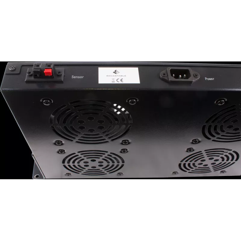 Rockstable 1U 19 Inch Rack Ventilation Unit - Cooling Fan - Built-in Axial Fan - 440 m³/h - Steel - Black - 1 Piece (RS19-FT1U4TM)