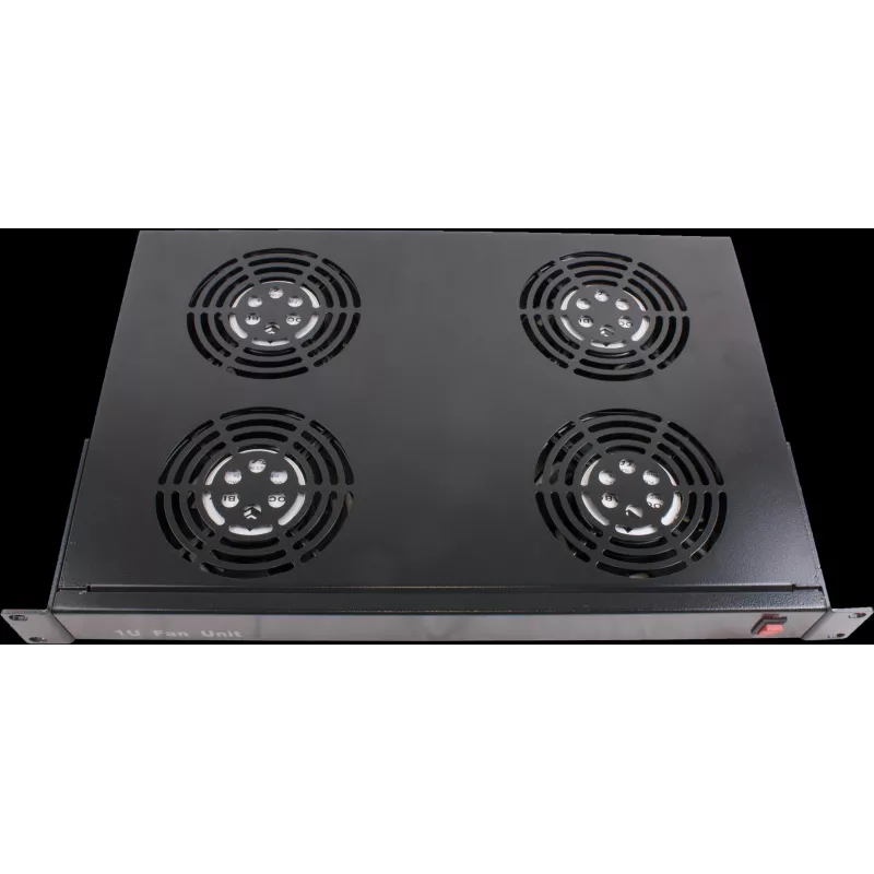 Rockstable 1U 19 inch Element wentylacyjny - Wentylator chłodzący - Wbudowany wentylator - 440 m³/h - Stal - Czarny - 1 szt. (RS19-FT1U4)