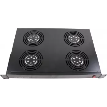 Rockstable 1U 19 inch Element wentylacyjny - Wentylator chłodzący - Wbudowany wentylator - 440 m³/h - Stal - Czarny - 1 szt. (RS19-FT1U4)