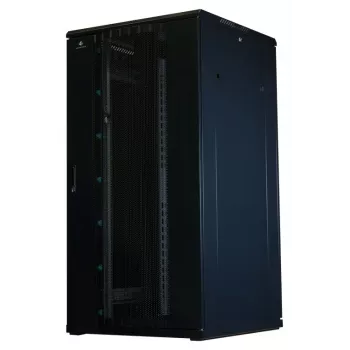 Rockstable 32U 19-calowa szafa serwerowa z drzwiami mesh - wolnostojąca szafa rack - nośność 800 kg - zamykana - szyny montażowe - regulowane stopy (RS19-8832PP)