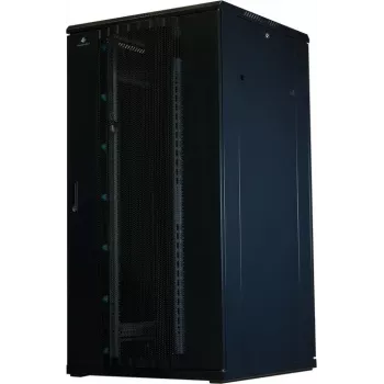 Rockstable 32U 19-calowa szafa serwerowa z drzwiami mesh - wolnostojąca szafa rack - nośność 800 kg - zamykana - szyny montażowe - regulowane stopy (RS19-8832PP)