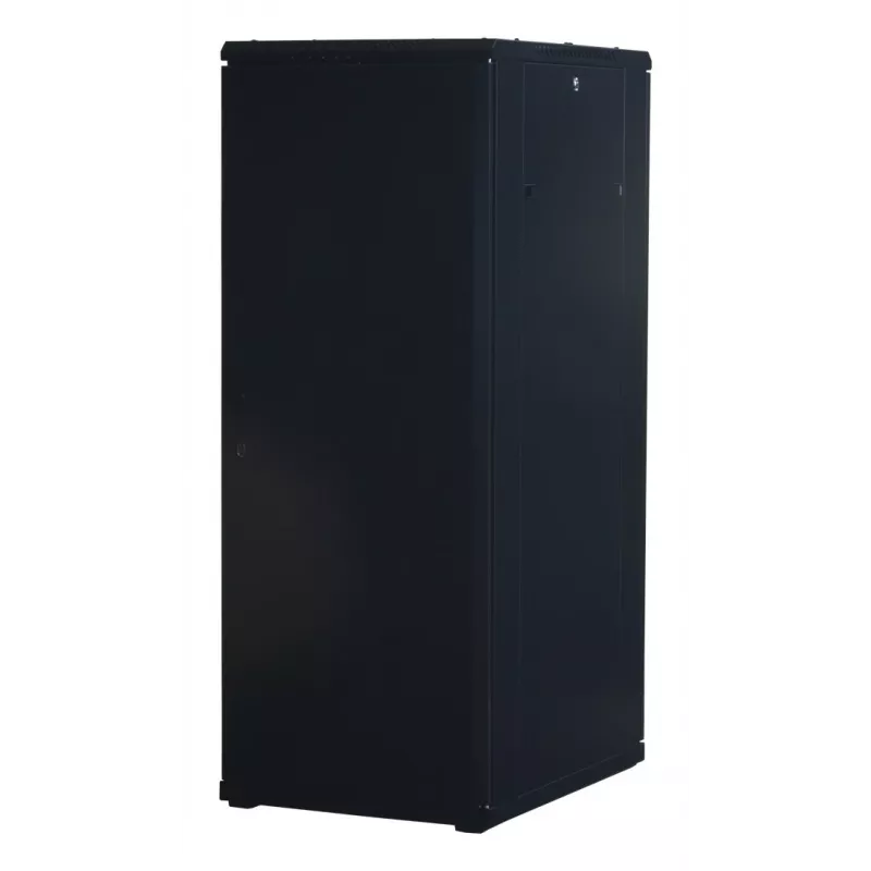 Rockstable 32U 19-calowa szafa serwerowa z drzwiami szklanymi - wolnostojąca rama - 32U - 800 kg - zamykany zamek - szyny montażowe - regulowane nóżki (RS19-6832)