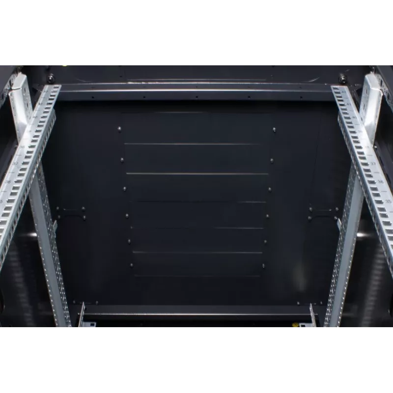 Rockstable 32U 19 inch Serwer Rack z Drzwiami Mesh - Wolnostojąca Rama - 32U - 800 kg - Zamek - Szyny Montażowe - Regulowane Stopki (RS19-6832PP)