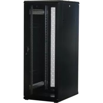 Rockstable 32U 19 inch Serwer Rack z Drzwiami Mesh - Wolnostojąca Rama - 32U - 800 kg - Zamek - Szyny Montażowe - Regulowane Stopki (RS19-6832PP)