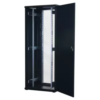 Rockstable 42U 19 Inch Server Cabinet with Glass Door - Freestanding Rack - 42U - 800 kg - Key Lock - Mounting Rails - Adjustable Feet (RS19-8842)