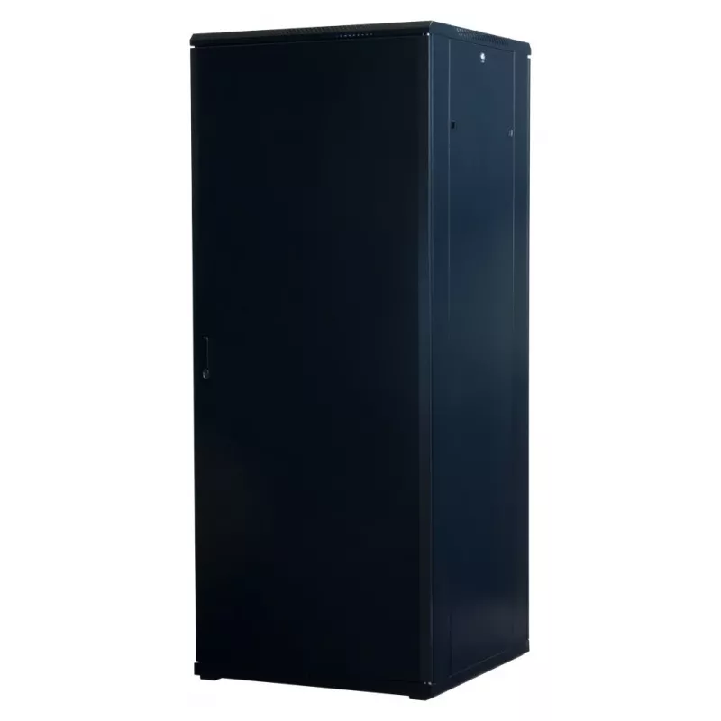 Rockstable 42U 19 Inch Server Cabinet with Glass Door - Freestanding Rack - 42U - 800 kg - Key Lock - Mounting Rails - Adjustable Feet (RS19-8842)
