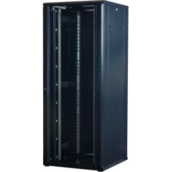 Rockstable 42U 19 Inch Server Cabinet with Glass Door - Freestanding Rack - 42U - 800 kg - Key Lock - Mounting Rails - Adjustable Feet (RS19-8842)