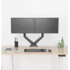 Rockstable RS-MM007 Zaawansowany podwójny uchwyt do monitorów - Zacisk / Przepust - 13 kg - 15-27 cali - 100x100 mm - Czarny